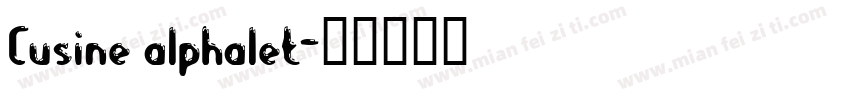 Cusine alphalet字体转换